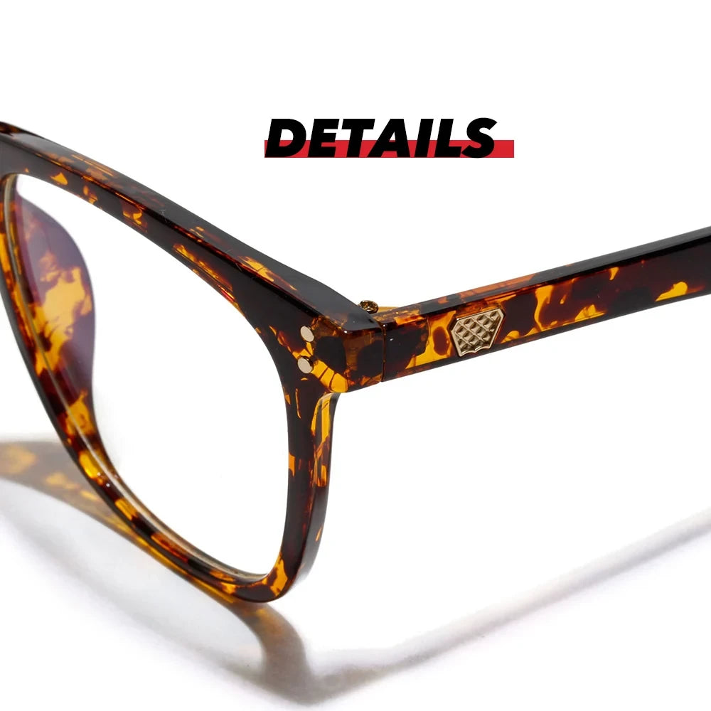 Oversized Leopard Blue Light Glasses